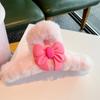 Pinza para el pelo de felpa estilo Barbie rosa con estrella de cinco puntas y lentejuelas japonesas y coreanas, pinza de tiburón para la parte posterior de la cabeza, accesorios para el pelo de princesa