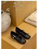 Zapatos Versátiles de Hebilla Oculta y Tacón Bajo para Primavera y Otoño con Lazo 2025 Zapatos Franceses Mary Jane de Boca Baja Rebaja de Liquidación