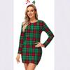 Nuevo Amazon Europa y América Primavera y Otoño Manga Larga Falda a la Cadera Cuello Redondo Jersey Color Agujero Cabeza Impresión 3D Europa y América