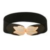 Cinturón de Cuero Versátil y Elegante para Mujer, Cinturilla Elástica y Ancha para Decoración, Adecuado para Combinar con Vestidos