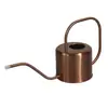 Regadera Personalizada de Acero Inoxidable 201 con Pico Largo, Regadera Doméstica para Jardinería de 1 Litro, Regadera Metálica Vintage Color Cobre
