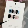 Estilo ins doce legal estrela rosa azul color blocking unhas usáveis puras feitas à mão desenhos animados Y2K garota popular curta arte de unhas pronta atacado