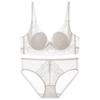 Lencería Francesa Transfronteriza para Mujer, Sujetador de Encaje con Copa de Orejas de Conejo Pure Desire, Set de Lencería Sexy Reductor de Busto Grande Anti-Caída