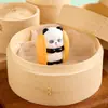 Panda Creativo Serie de Comida China Caja Sorpresa Adorno de Resina para Escritorio Decoración de Escritorio de Estudiante Regalo