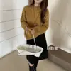 Ropa Especial Zhengqi / Nuevo Suéter de Mezcla de Lana y Cachemira Otoño-Invierno con Cuello Medio Alto, Tacto Suave tipo Peluche y Mangas Largas
