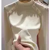 Camiseta interior térmica DeRong de cuello medio alto para mujer, 260g, nueva para otoño e invierno, ajustada, elegante, versátil, camiseta interior para mujer