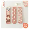 Envío Gratis por 3 Pares de Calcetines Infantiles de Medio Terciopelo, Nuevo Invierno 2025 Calcetines Infantiles de Media Pantorrilla con Conejo Rosa de Dibujos Animados
