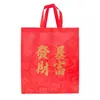 Bolsa Grande Roja para Regalo de Boda con el Personaje de la Felicidad, Bolsa de Tela No Tejida Laminada, Bolsa de Regalo de Retorno, Bolsa de Regalo Festiva