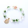 Nova Entrada Luz Luxo Nicho Design Cristal Branco Natural Pulseira ins Moda Coreana Estilo Popular na Internet Pulseira Fantasma Verde