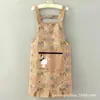 Delantal de Lona Nuevo de Verano Cocina Moda para Mujer Ropa de Trabajo Doméstica Cocinar Resistente al Desgaste Transpirable Cintura