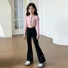 Pantalones de tiburón para niña Cintura alta Ajuste ceñido Deportivos Casual para niña Niños Pequeños y Mayores Leggings para niño Primavera Verano Delgados Pantalones de yoga