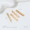 Cuentas Espaciadoras Lisas con Forma de 9 de Oro Laminado de 14 Quilates que Conservan el Color con Superficie Irregular Colgante de Barra Larga Accesorios para Collares Hechos a Mano para DIY
