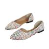 Sapatos Femininos Tamanho Grande Estilo Chanel Slip-On Raso 2025 Mocassins de Tecido Casuais Versáteis Sapatos Baixos