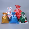 Sacos de doces atacado spot sacos de presente de Natal fornecimento cordão franzido Halloween sacos plásticos de doces Atacado