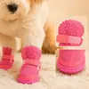Cubiertas de Pata de Invierno para Mascotas Seleccionadas Cuidadosamente Zapatos para Perro Gato Cierre de Velcro Antideslizantes Resistentes al Desgaste Cubiertas de Pata Calientes para Perro Pequeño