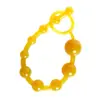 Agradables Bolas Amarillas de Tirar, Bolas de Tirar Coloridas - Vibrante Tapón Anal Amarillo, Juguete Sexual Alternativo