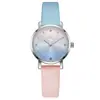 Nuevo reloj Shengke para mujer, esfera degradada, moda, moderno, correa de dos colores, movimiento de vida resistente al agua, fabricantes