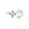 Anillo Original de Trébol de Cuatro Hojas Multicolor para Mujer, Diseño de Nicho de Lujo Ligero, Sensación de Alta Gama, Moda Exquisita, Anillo Personalizado para el Dedo Índice