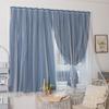 Cortinas para Apartamentos de Aluguel, Instalação sem Furos, Cortinas Blackout para Quarto, Cor Simples, Camada Dupla, Bloqueio de Luz