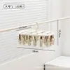 Estante de Secado de Acero Inoxidable con Múltiples Clips, A prueba de Viento, Antideslizante, Pinzas para Ropa Multifuncionales, Estante para Secar Calcetines, Ropa Interior, Calzones, Pantalones en el Balcón