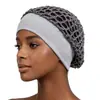 Pañuelo para el cabello de punto hueco de rayas anchas, gorra neta para peluca, gorra base elástica, cubierta para el cabello transpirable