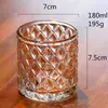 Em estoque Espessado Transparente Vidro Vela Aromaterapia Vidro Castiçal Copo Quarto Ornamentos Domésticos Castiçal Copo de Vidro