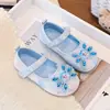 Zapatos de Princesa para Niña con Lazo de Perlas y Pedrería, Zapatos Mary Jane de Cuero de Suela Suave para Primavera y Otoño, Zapatos de Performance, Bailarinas de Moda para Niños