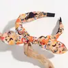Diadema de Nueva Moda Transfronteriza con Estampado de Calavera de Halloween Diadema Creativa de Telaraña Fantasma con Lazo Tocado