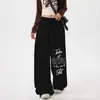 Calça Jogger Sexy de Cintura Alta com Cordão, Solta, Estilo Europeu e Americano, para Dança Jazz, Hiphop, para Mulheres, Cross-Border Amazon Aliexpress