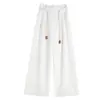 Pantalones Anchos Casuales de Lino Tencel de Cintura Alta para Mujer, Estilo Nuevo Verano 2026, Pantalones Largos de Seda Helada con Protección Solar para Mujer