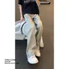 Jeans de Mezclilla con Estampado Retro Americano y Rasguños de Gato para Hombre, Pantalones Trendy Lavados Vintage para Primavera y Otoño, Jeans de Pierna Recta Sueltos