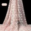 Tecido de renda jacquard com flores, malha vazada, saia curta, tecido para roupas, cortina, decoração de casamento, tela de janela, véu, tecido de malha