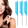Peine para mechas de acero de color transfronterizo con punta de aguja, peine de cola de ratón de acero inoxidable, peine de disco para partición de cabello, peine de estilismo de belleza