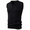 Producto de comercio exterior nuevo transfronterizo 2026: Chaleco de punto para hombre con cuello en V, chaleco suéter simple para hombre