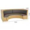 Sillón de banco semicircular con forma de arco en U para restaurante temático comercial, restaurante chino y occidental, restaurante de cocina de Hunan, restaurante de hot pot, mesas y sillas de comedor