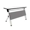 Juego de mesa y silla para sala de lectura de biblioteca, mesa de entrenamiento plegable con ruedas para instituciones educativas, mesa de entrenamiento larga y modular