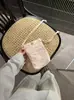 Bolsa Cruzada Popular para Mujer, Estilo Dulce y Artístico, Bolso de Lona Bordado con Lazo, Versátil para el Verano, Estilo Coreano, Estilo Relajado