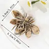 Broche de Lujo Retro de Alta Gama Europeo y Americano a la Moda con Diseño Completo de Vidrio de Pedrería en Forma de Insecto para Mujer, Accesorio Lindo y Hermoso