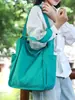 Bolsa Estilo Transfronteiriço 2026 Nova, Bolsa Tote Simples de Cor Sólida, Bolsa Dobrável de Tecido de Nylon de Grande Capacidade, Bolsa de Compras, Bolsa Feminina