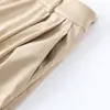 Falda Khaki Retro Francesa de Cintura Alta Adelgazante para Mujer 2026 Verano Nuevo Estilo Elegante Versátil Falda Midi de Corte A