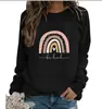 Sudadera de Manga Larga con Cuello Redondo y Estampado de Cuadros y Corazones de Papá Noel para Mujer, Talla Europea, Comercio Exterior Europeo y Americano