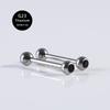 Piercing para lengua, anillo de aleación de titanio G23, paquete de taladro, rosca interna, clavo para lengua, barra recta de 14 g, clavo para lengua, clavo largo para oreja, pendiente para uña.