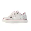 Zapatos de lona súper estilosos, con estampado de estrellas, zapatillas casual versátiles para mujer, nueva colección de otoño 2026, zapatillas blancas de suela gruesa para mujer