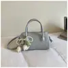 Bolso de Mano Boston Retro de Gran Capacidad con un Ambiente Relajado, Diseño de Nicho, Bolso de Hombro, Color Sólido, Bolso de Hombro Casual para el Día a Día