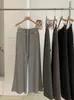 Pantalones Casuales de Rayas Color-Block con Cordón KEKEZOON para Mujer, Pantalones de Pierna Ancha Holgados Adelgazantes para Otoño 8643