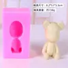 Molde de Silicone para Vela Perfumada de Urso Violento Fofo de Desenho Animado Molde para Decoração de Bolo Fondant DIY Molde para Sabonete Artesanal Gesso