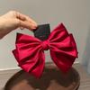 Pinza para el cabello de lazo de satén sumergido de alta calidad coreana, clip de resorte, alta calidad, elegante, para la parte posterior de la cabeza, accesorios para el cabello para mujer