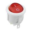 Interruptor Elétrico Rocker Kcd1 Redondo Branco de 3 Pinos e 2 Velocidades com Formato de Barco, Vermelho Transparente, Impressão Oi Kc, Certificado Coreano