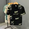 Camisa de Manga Corta con Diseño de Estampado Completo de Moda para Hombre Verano Holgada Base Tendencia Versátil Top de Media Manga
