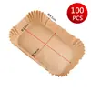 Freidora de Aire Doméstica Papel Especial Papel Absorbente de Grasa Bandeja de Papel Bandeja de Papel Grado Alimenticio Desechable Papel Base Papel Redondo para Hornear Papel de Silicona